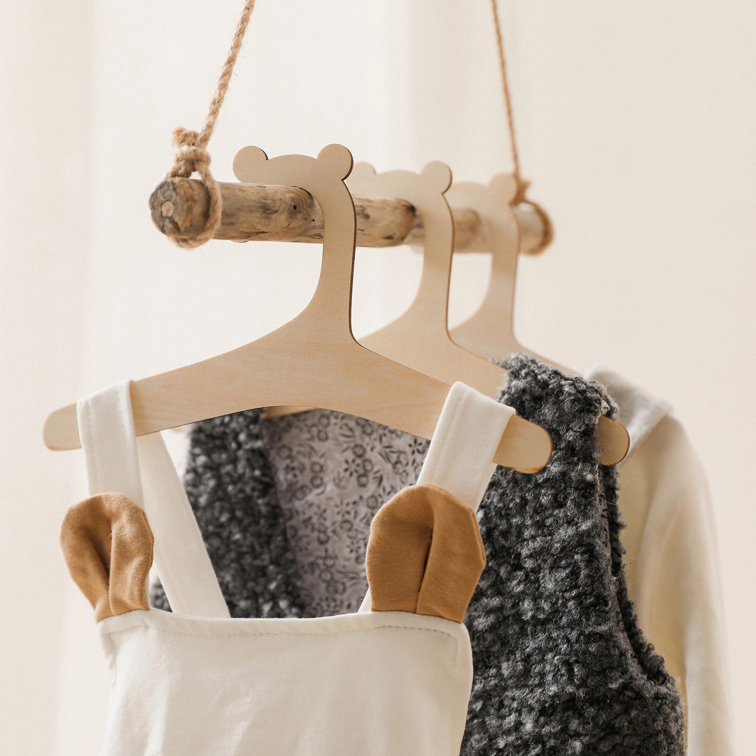 Baby Clothing Hanging Rack - 5/10pcs Wooden Baby Hangers Kids Clothes
