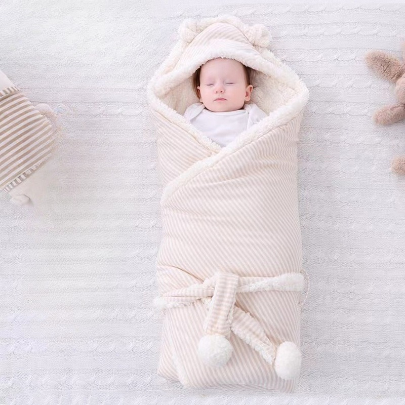 Newborn Lamb Fleece Swaddle Bl - Baby Clothing Material ulasan dan harga