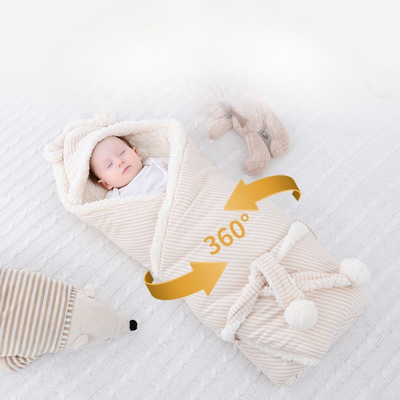 Newborn Lamb Fleece Swaddle Bl - Baby Clothing Material ulasan dan harga
