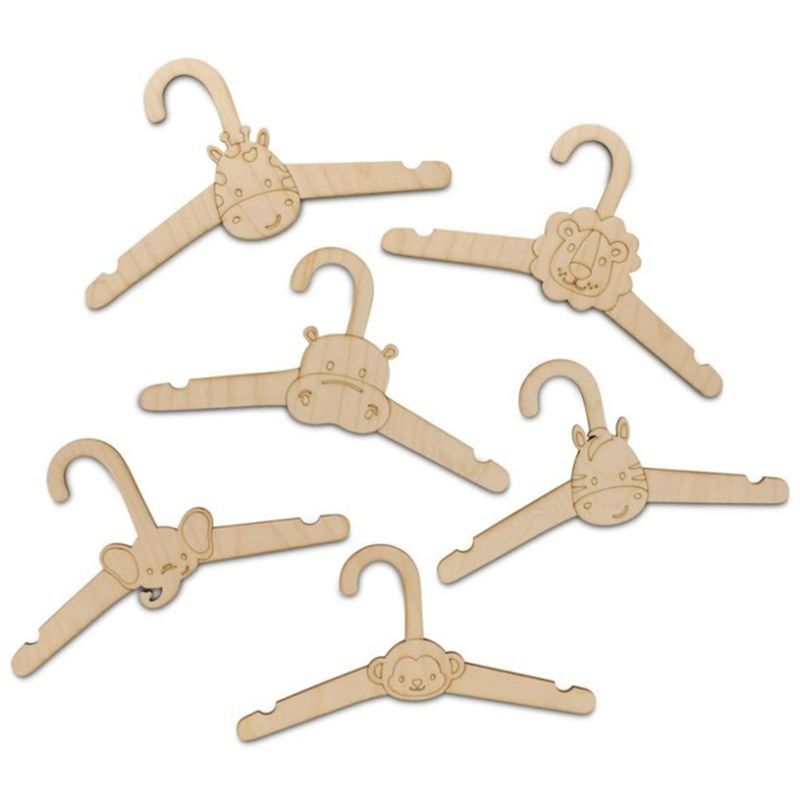 20PCS Cute Wooden Clothes Hang - Baby Clothing Hanging Rack ulasan dan harga