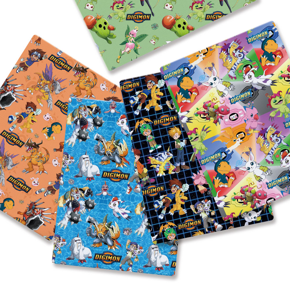 Digimon Cartoon Fabric 140cm H - Baby Clothing Material ulasan dan harga