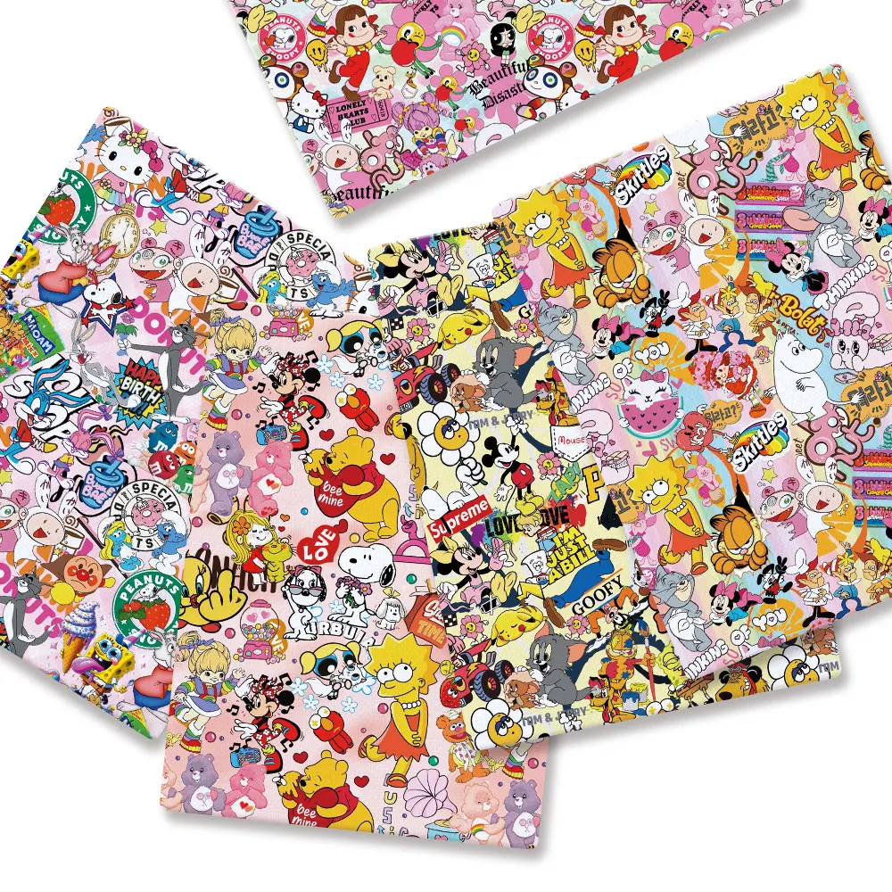 Polyester cotton Cartoon Fabri - Baby Clothing Material ulasan dan harga