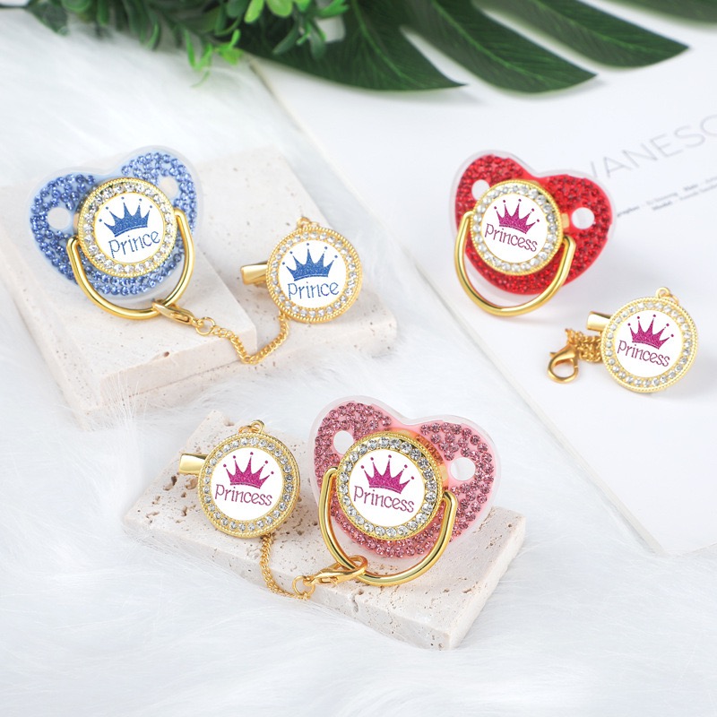Luxury Crown Pacifier Clip Cha - Baby Clothing Gift Set ulasan dan harga