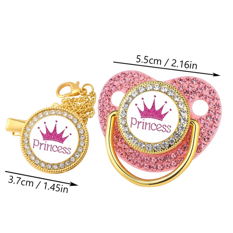 Luxury Crown Pacifier Clip Cha - Baby Clothing Gift Set ulasan dan harga