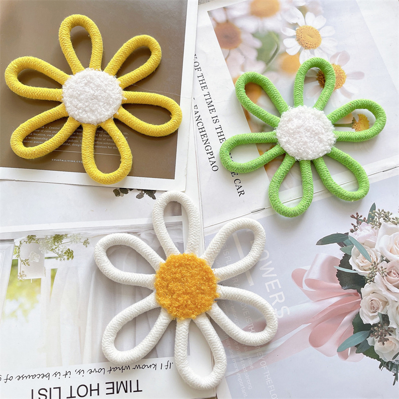 Cotton Rope Woven Daisy Flower - Baby Clothing Material ulasan dan harga