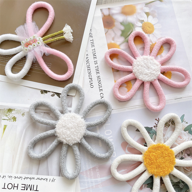 Cotton Rope Woven Daisy Flower - Baby Clothing Material ulasan dan harga