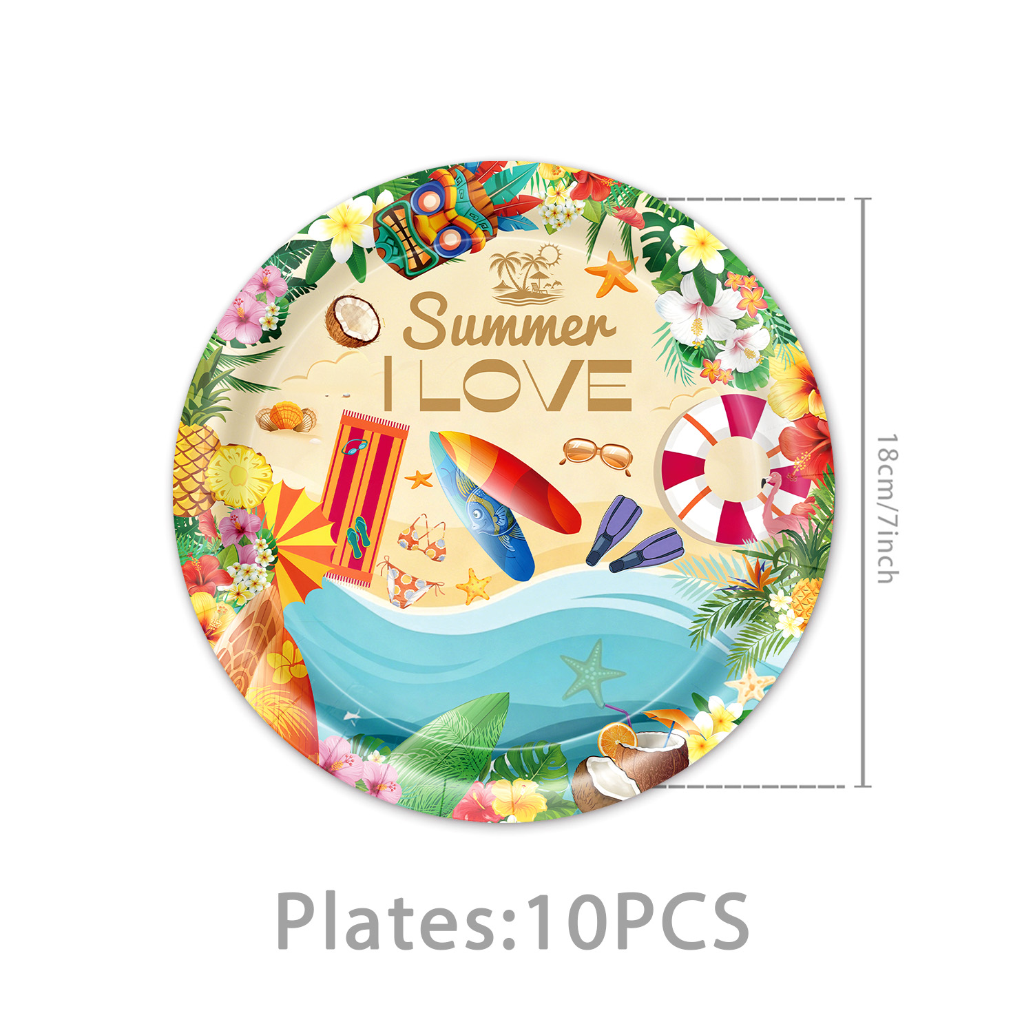 Hawaiian Party Decor Tableware - Baby Clothing Event ulasan dan harga